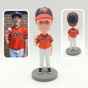Custom baseball team member bobbleheads, custom bobbleheads, custom baseball bobbleheads, personalized gifts for baseball players