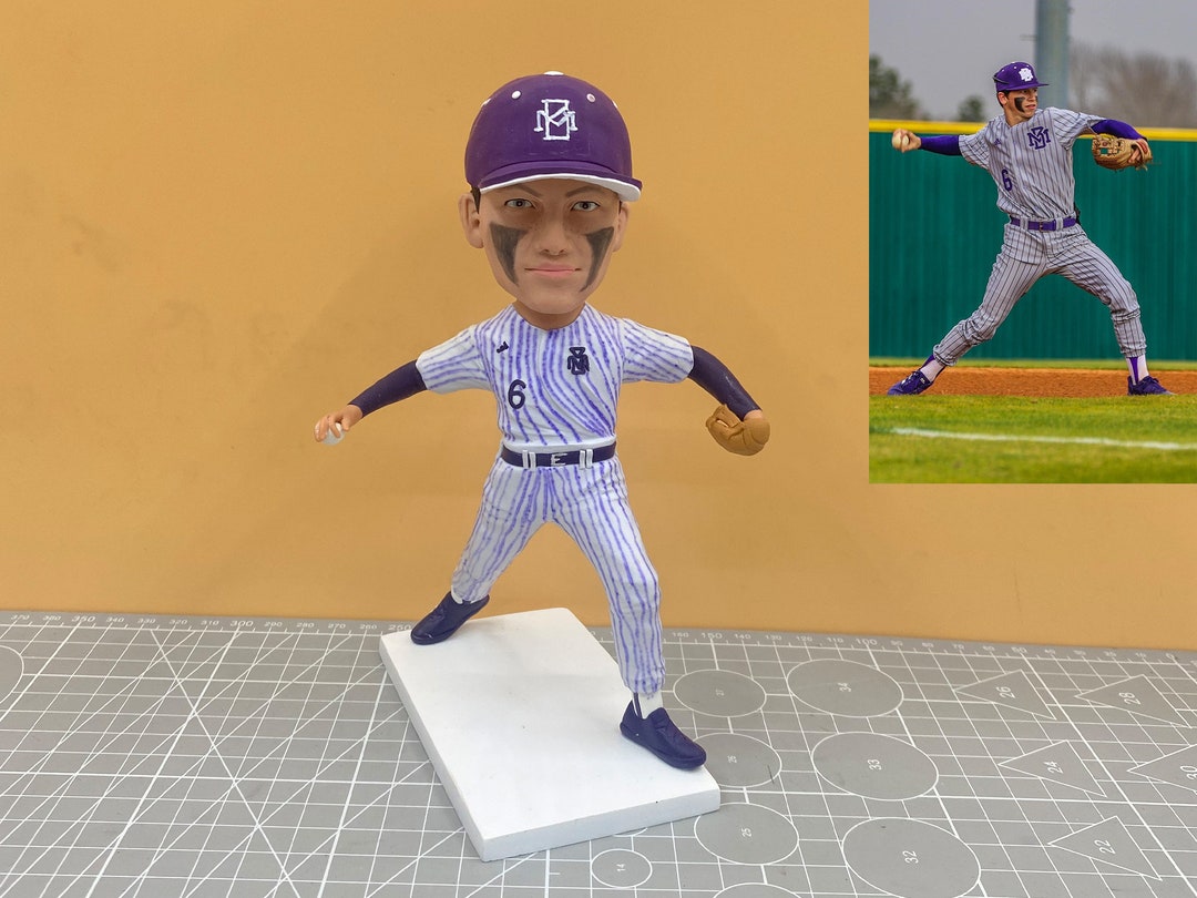 Custom Baseball Bobbleheads Bobblehead Baseball Players Best Etsy