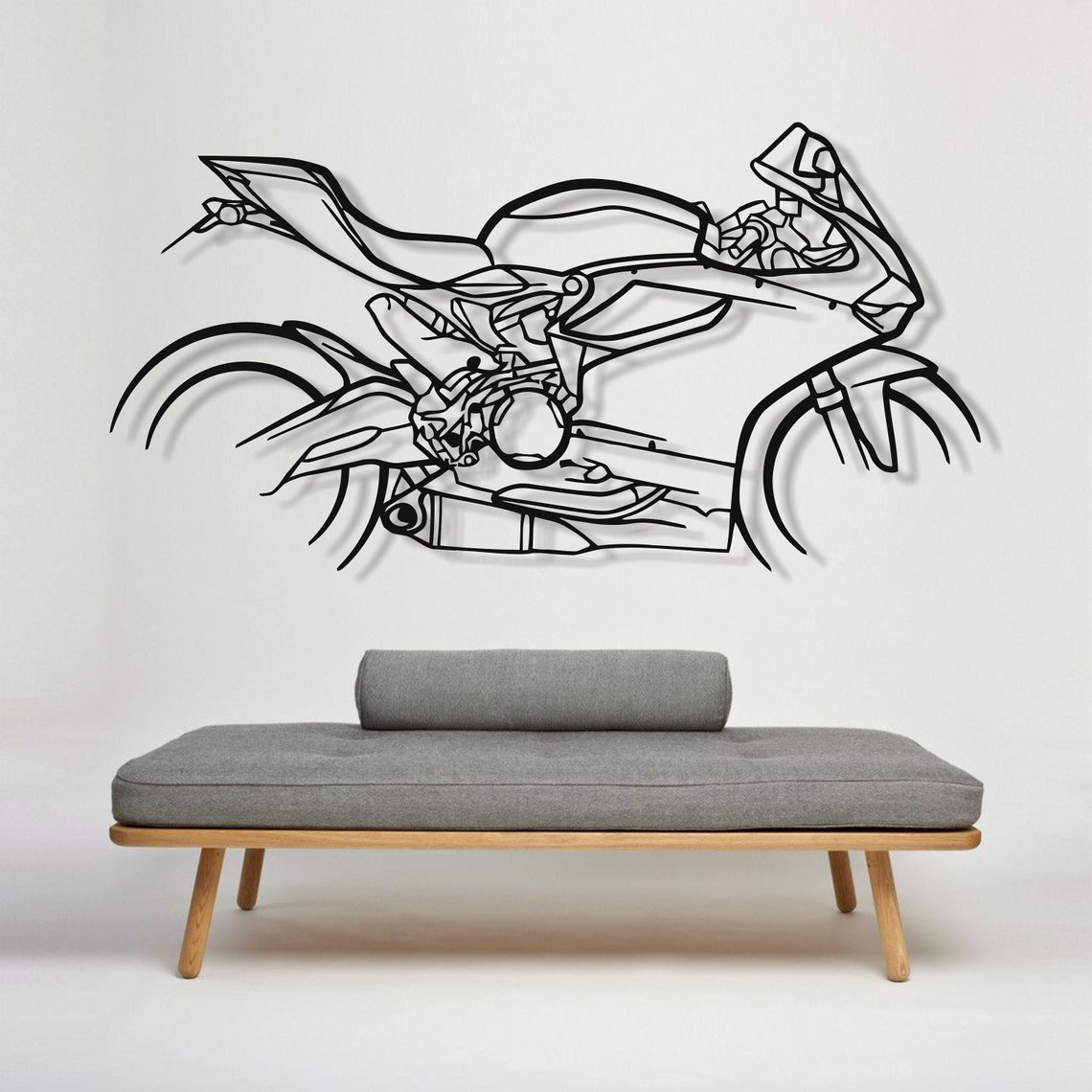 Panigale Silhouette Metal Wall Art Car Silhouette Wall Decor Etsy