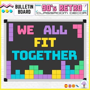 Retro back to school Bulletin board kit- Retro Mural Back to school