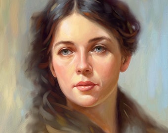 portrait, digital portrait, custom portrait, digital oil portrait painting