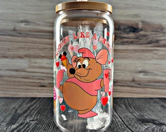 Gus Gus “Lookin’ Like a Snack” Glass Tumbler | Cute Disney Cup | Iced Coffee Tumbler