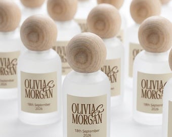 Custom 30ml Wedding Perfume Favors | Personalized Fragrance Bonbonniere | Bespoke Bridal Shower Gifts | Custom Logo Bottles (Min Order 30)