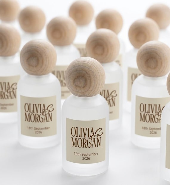 Custom 30ml Wedding Perfume Favors | Personalized Fragrance Bonbonniere | Bespoke Bridal Shower Gifts | Custom Logo Bottles (Min Order 30)