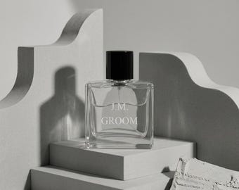 50ml Permanently Etched Male Perfume - Groomsmen Gift - Unique Christmas Gifts for Him