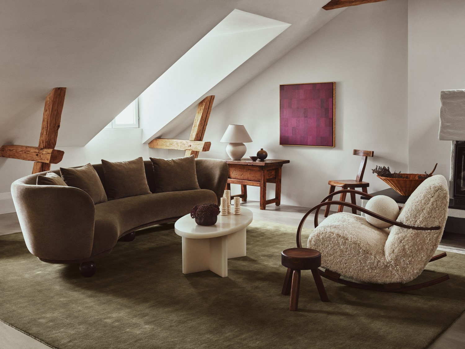 OLIVE GREEN RUG, Custom Carpet, Tufted Wool Rug, Silky and Soft