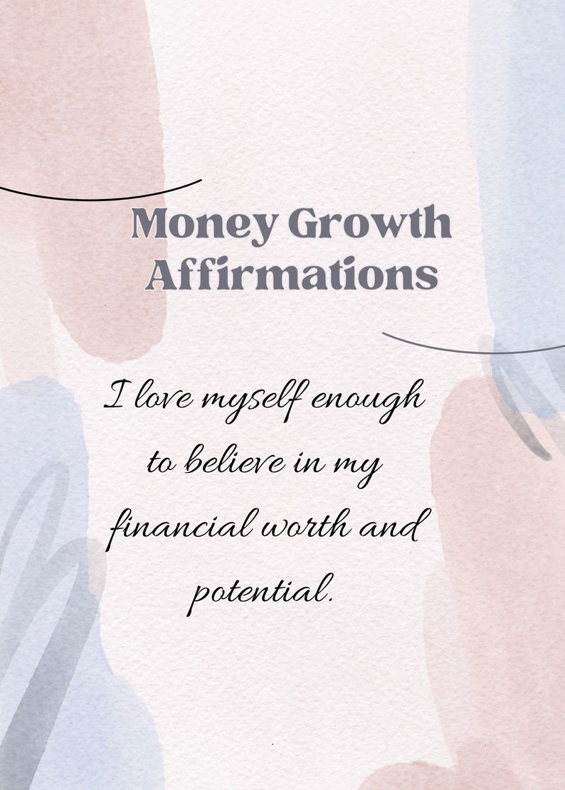 Digital Affirmation Cards For Self Love Financial Growth Empowerment