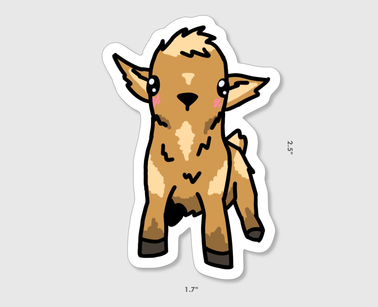 Waterproof Baby Goat Sticker | Vinyl Decal - Etsy