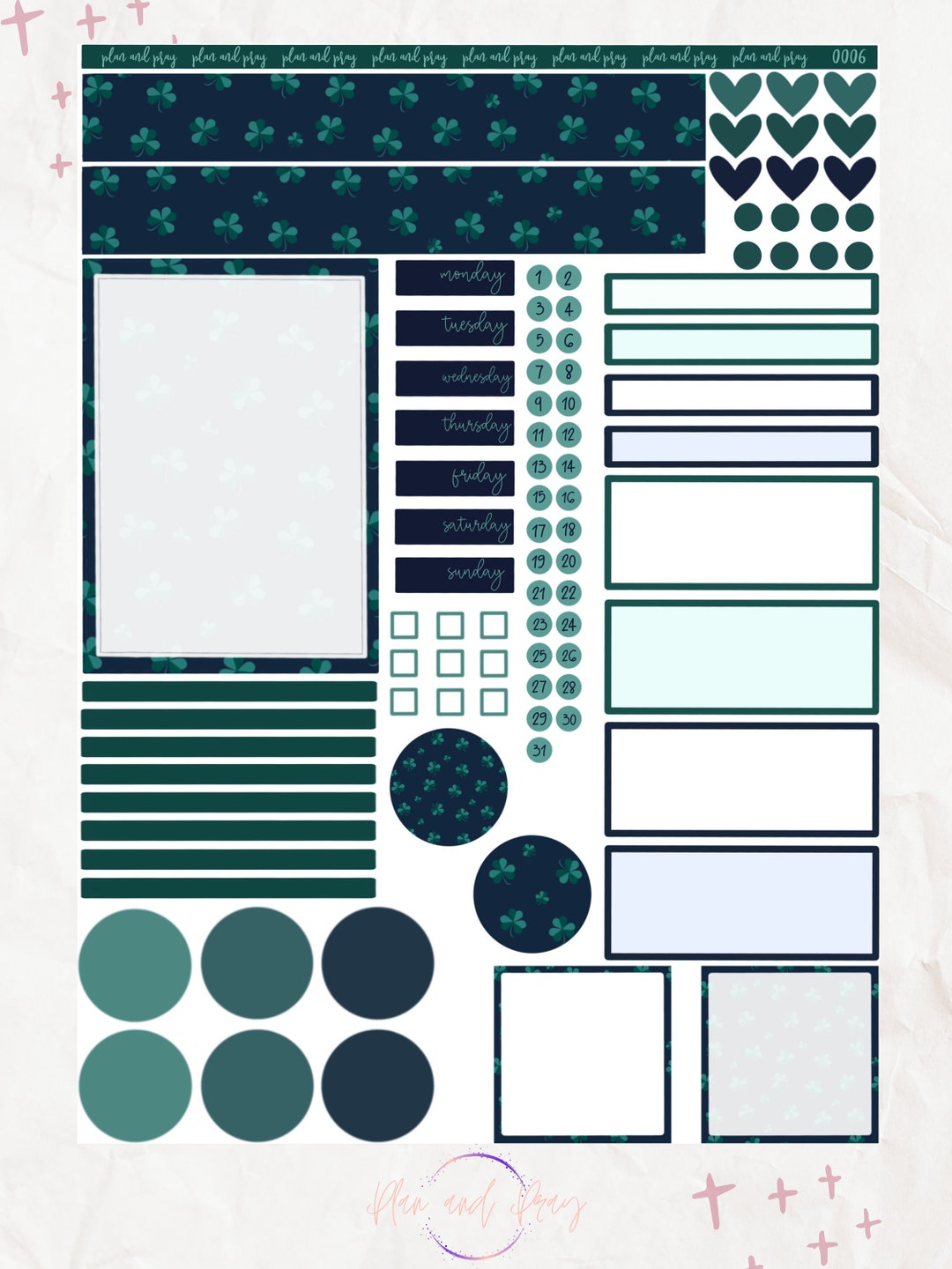 Printable Weekly Sticker Kit, Erin Condren, A5 Compact Vertical, Life ...