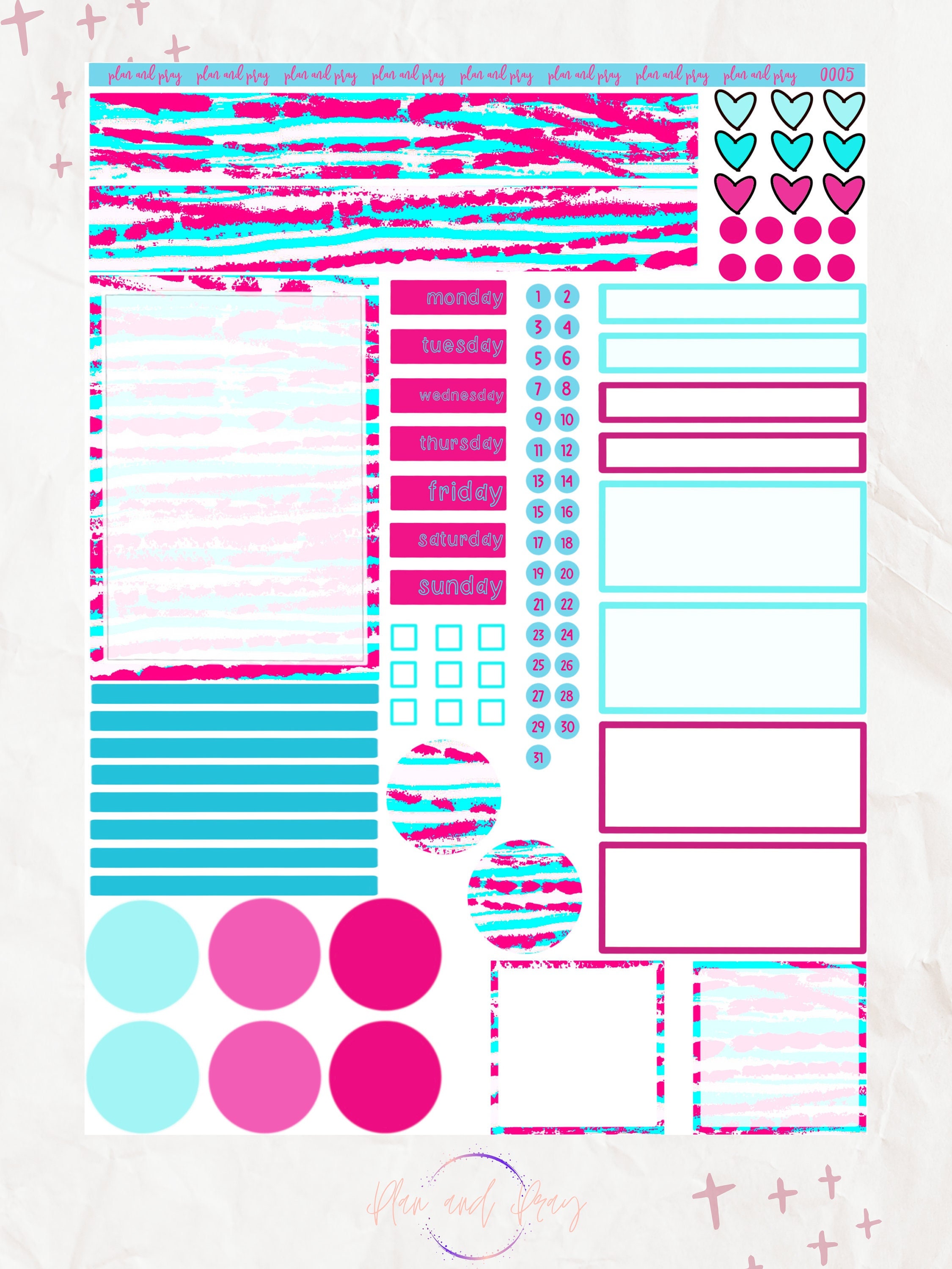Printable Weekly Sticker Kit Erin Condren A5 Compact - Etsy