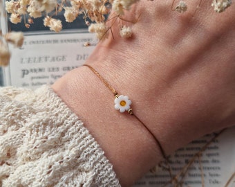 Sweet, delicate daisy bracelet | Gift for her | Gift for girlfriend