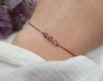 Amethyst Armband filigran | Edelsteinarmband