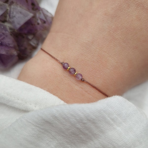 Amethyst Armband filigran | Edelsteinarmband