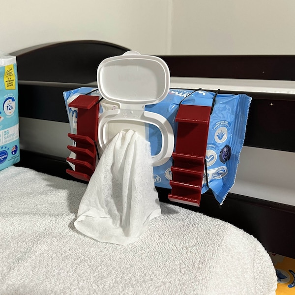 Wet Wipe Dispensing Holder | 3D Printed Baby Wipe Cover | Nappy Change Helper