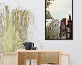 Townhomes of Amsterdam - Framed poster