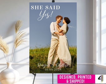She Said Yes Engagement Party Welcome Sign, She Said Yes Poster Board, She Said Yes Sign, She Said Yes, She Said Yes Engagement Party Sign