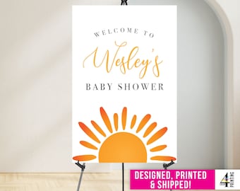 Sunshine Baby Shower Welcome Sign: Printed Poster, Foam Board or Canvas