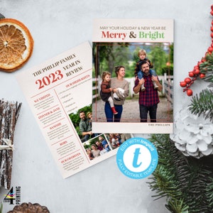 Year in Review Christmas Card Template | Christmas Cards | Year in Review Christmas Card | Year in Review Card | Year in Review Template