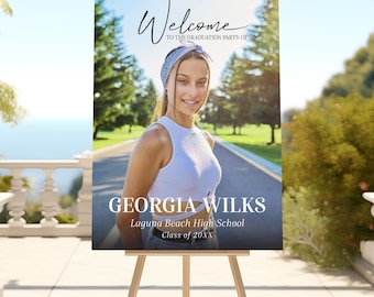 Printed Graduation Party Sign, Graduation Party Welcome Sign, Graduation Poster, Graduation Sign for Easel, Graduation Poster Board
