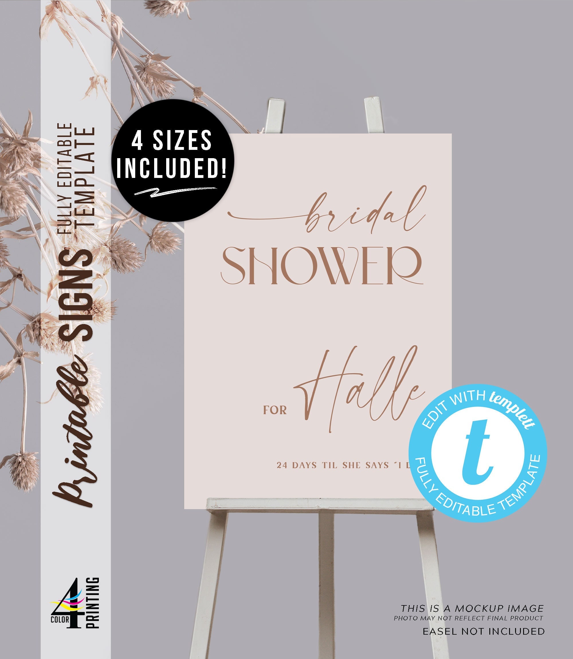 Printable Bridal Shower Sign Template Boho Bridal Shower Sign Bridal ...