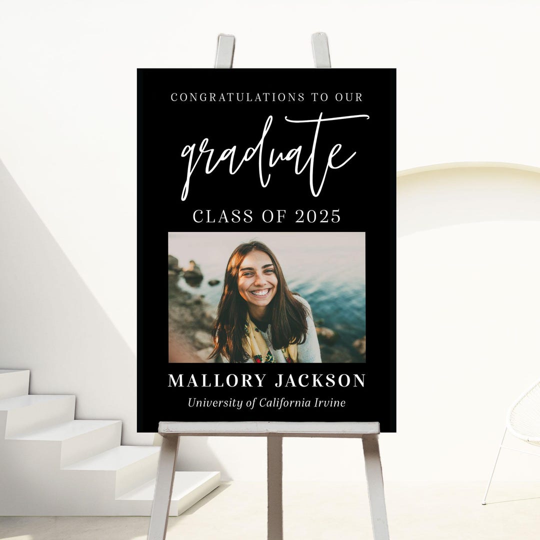 Graduation Promo Sign Printed Graduation Party Sign, Graduation Party Signs for Party ...