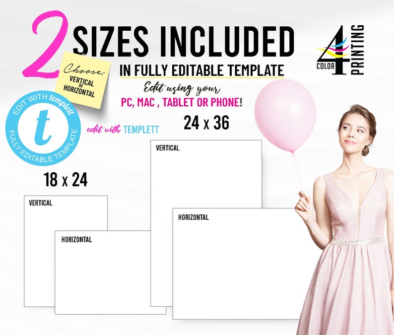 Modern Wedding Welcome Sign Template Printable Wedding Signage ...