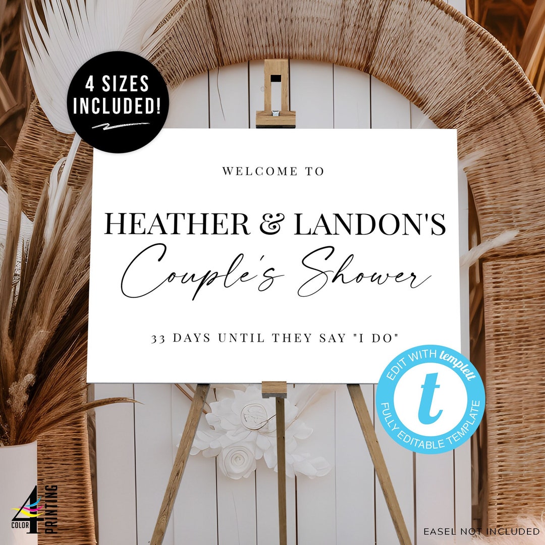 Couple's Shower Sign Wedding Shower Sign Bride and
