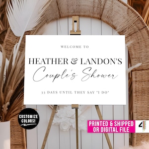 Couples Shower Welcome Sign Wedding Shower Welcome Sign Bride and Groom Shower Sign Couples Shower Sign Couples Shower Poster Board