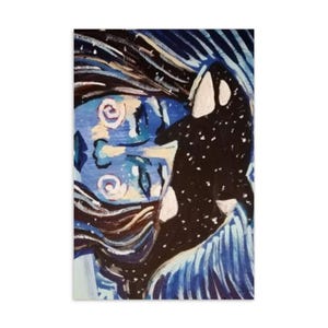 Cartão postal "O Espírito da Orca" por artista indígena