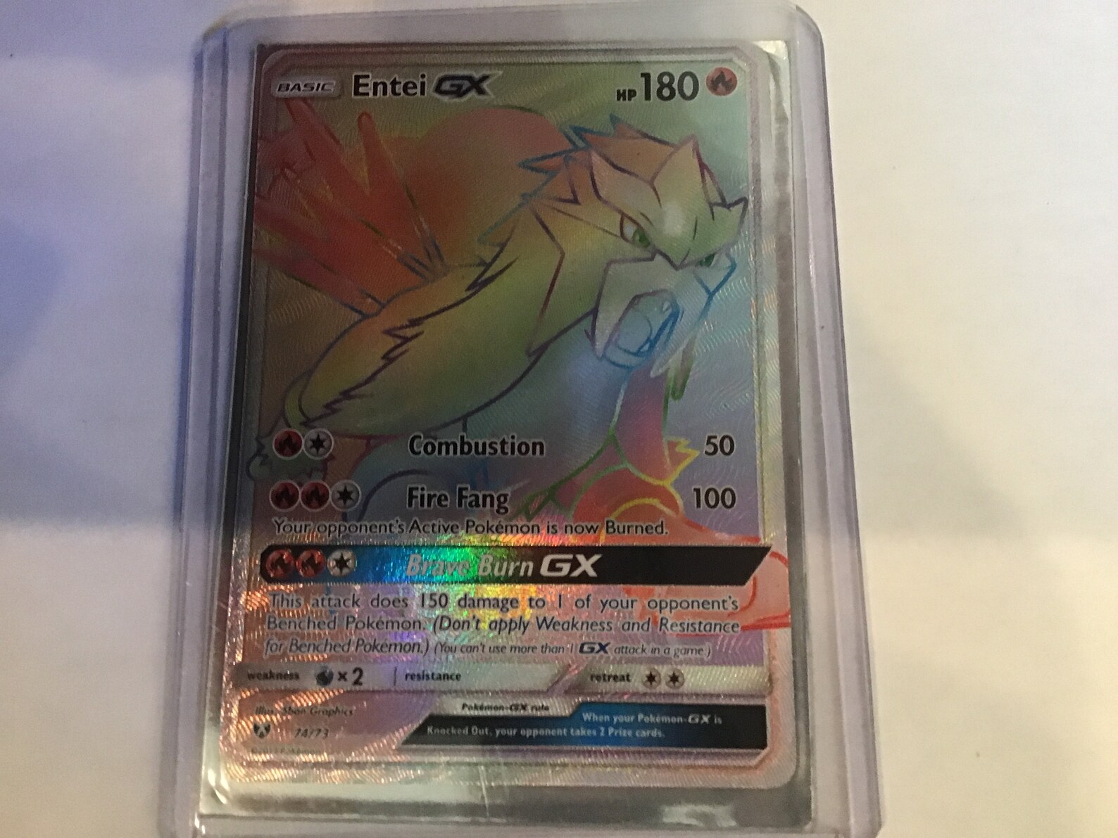Rainbow Entei GX POKEMON CARD Etsy