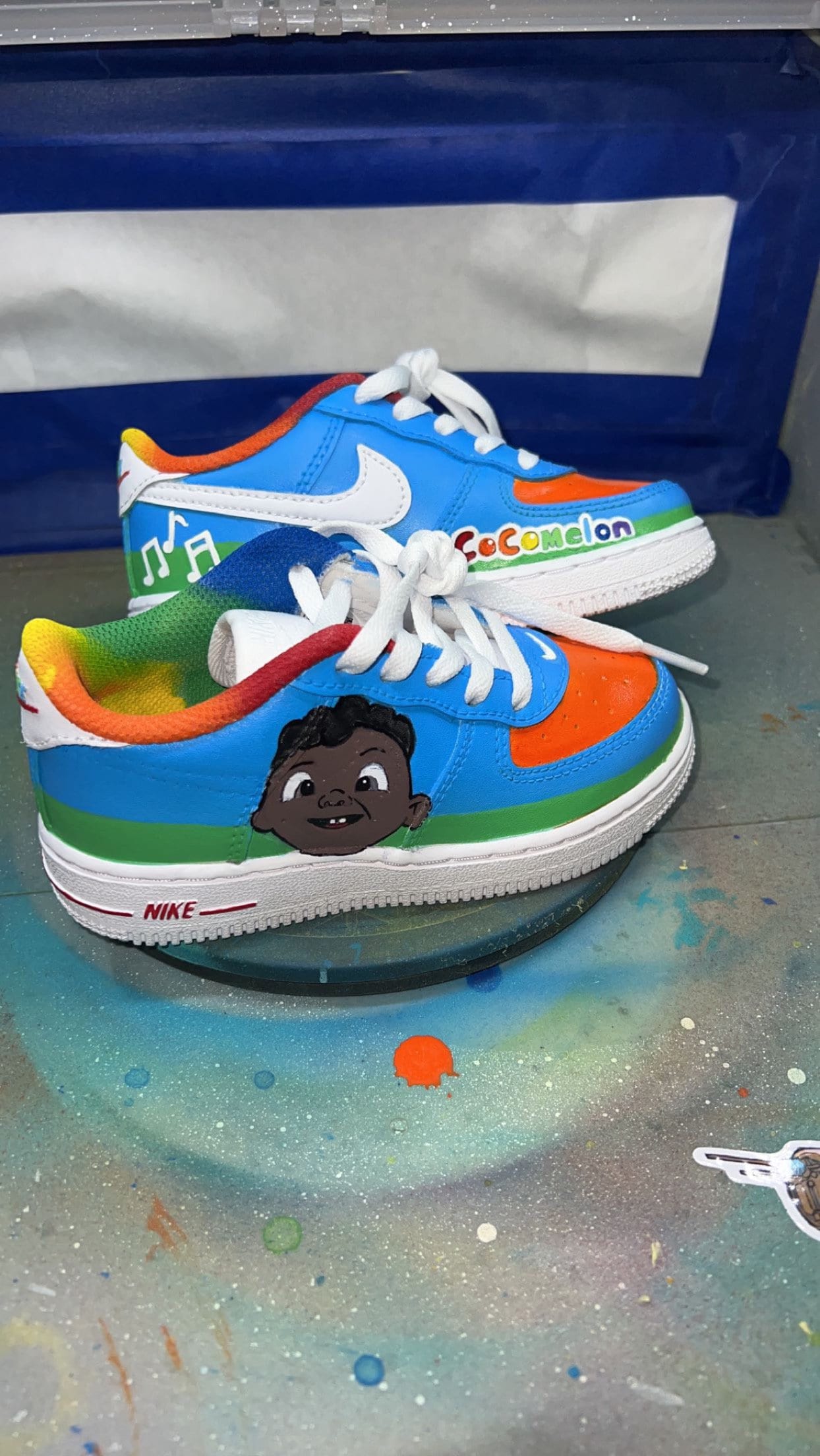 custom cocomelon air force ones
