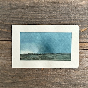 Watercolor Art - 2.5&quot;x3.5&quot; - Landscape - One of a Kind - Painted with Handmade Watercolors - Original Art