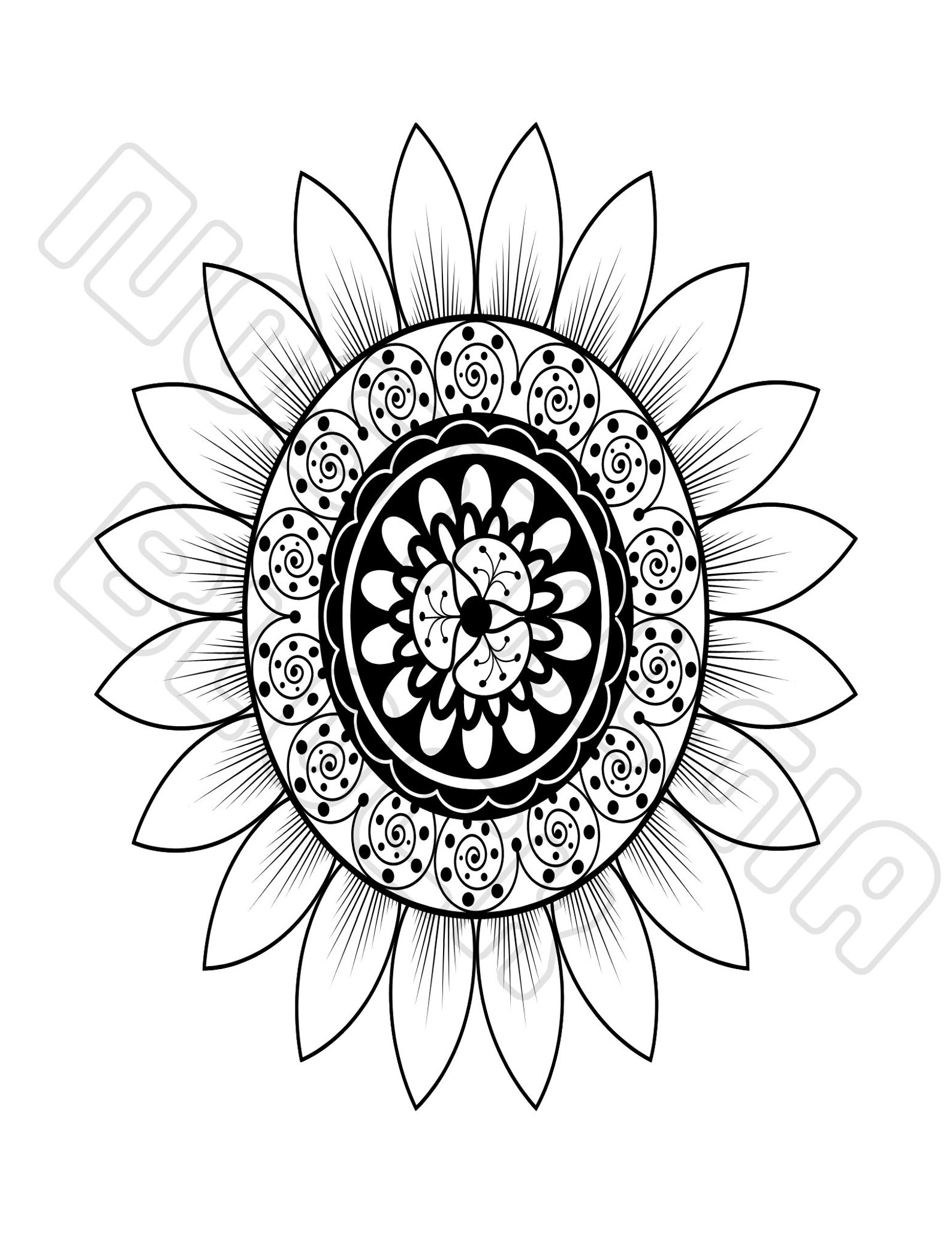 Simple Mandala Variety Pack Printable 103 PDF Coloring Book - Etsy