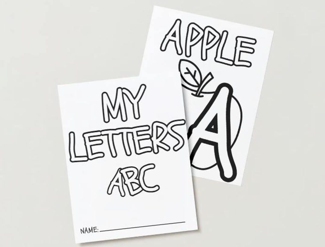Printable Alphabet Preschool Coloring Book - Etsy Canada