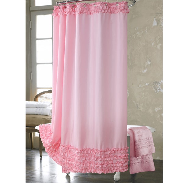 Pink Shower Curtain Etsy