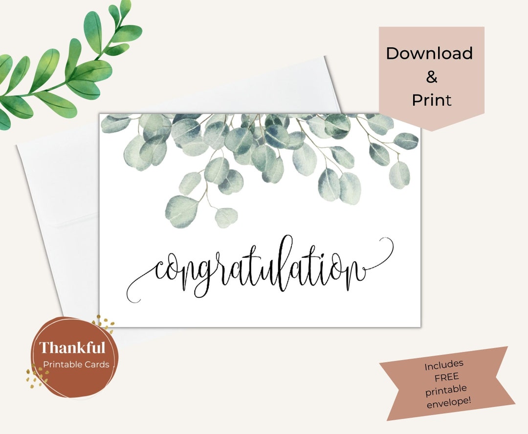 Wedding Congratulations Card Printable, on Promotion, on New House, on ...
