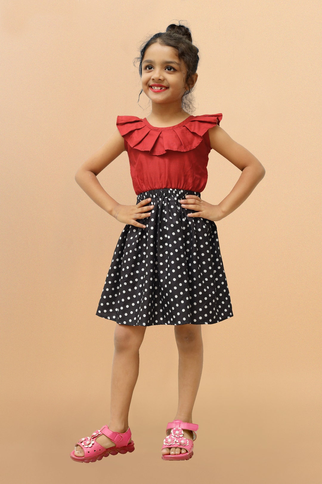Red and Black Girl Clothing Set Etsy