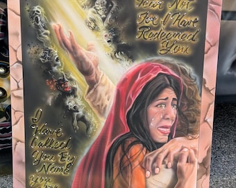 Jesus and Mary Magdalene Painting: Inspired by The Chosen, Framed Original Art