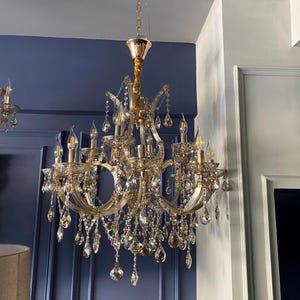 Maria Theresia chandelier, 12-arm classic lighting, Crystal stone chandelier, Living room chandelier, High bay lighting, avant-garde light