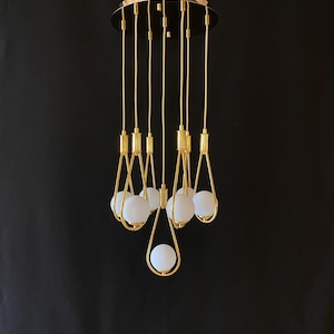pendant chandelier, hall lighting, Moder chandelier, 7-piece pendant, high ceiling chandelier, customizable light, Manufacturing chandelier