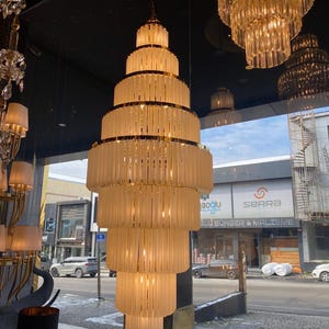 High ceiling chandelier, Crystal pendant chandelier, 9 floor lighting, wedding hall lighting, lobby lighting,  sparkling crystal chandelier