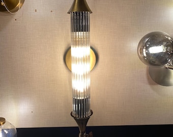 Crystal Wall Sconce: Antique Victorian Gold Wall Lighting
