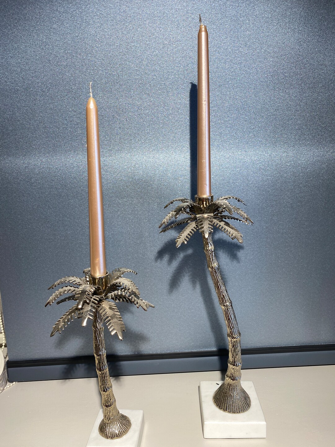 Candlestick, Palm Candlestick, Brass Candlestick, Decorative