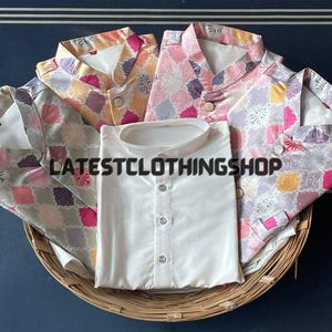 Herren Koti Kurta Pyjama Set, handgefertigte Herrenjacke Kurta Pyjama, traditionelle indische Hochzeitskleidung Nehru-Jacke, Weste für Männer