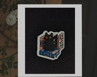 Witchy fantasy cat sticker