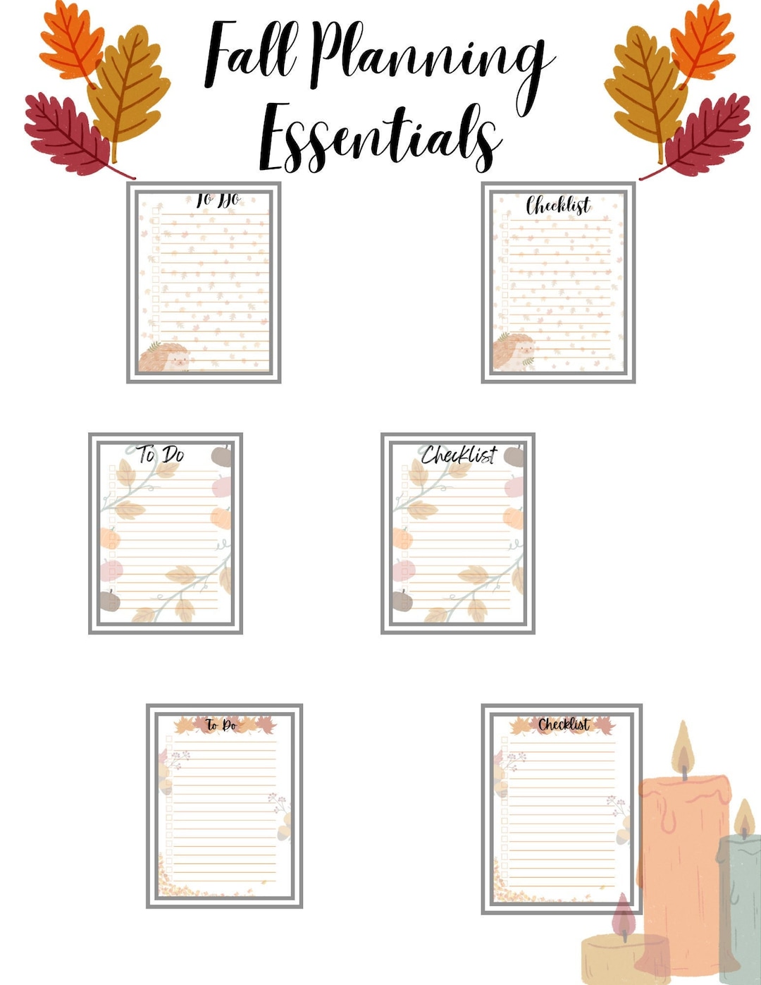 Fall Essentials, Fall Checklist, to Do List, Planning Essentials, Fall ...
