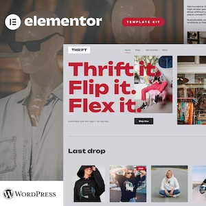 Vintage Fashion Elementor WooCommerce Theme | Retro Clothing Store Web Design