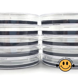 Activated Charcoal Agar Plates 10 Pack | Mycology Mushroom Growing Cloning