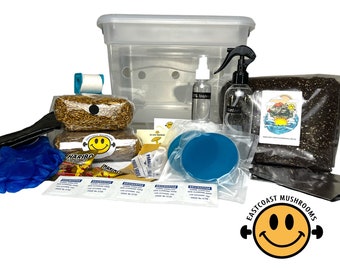 BESTSELLER! Monotub | DIY Manure Loving Mushroom Grow Kit | Grain, Substrate & Accessories | Beginner Friendly
