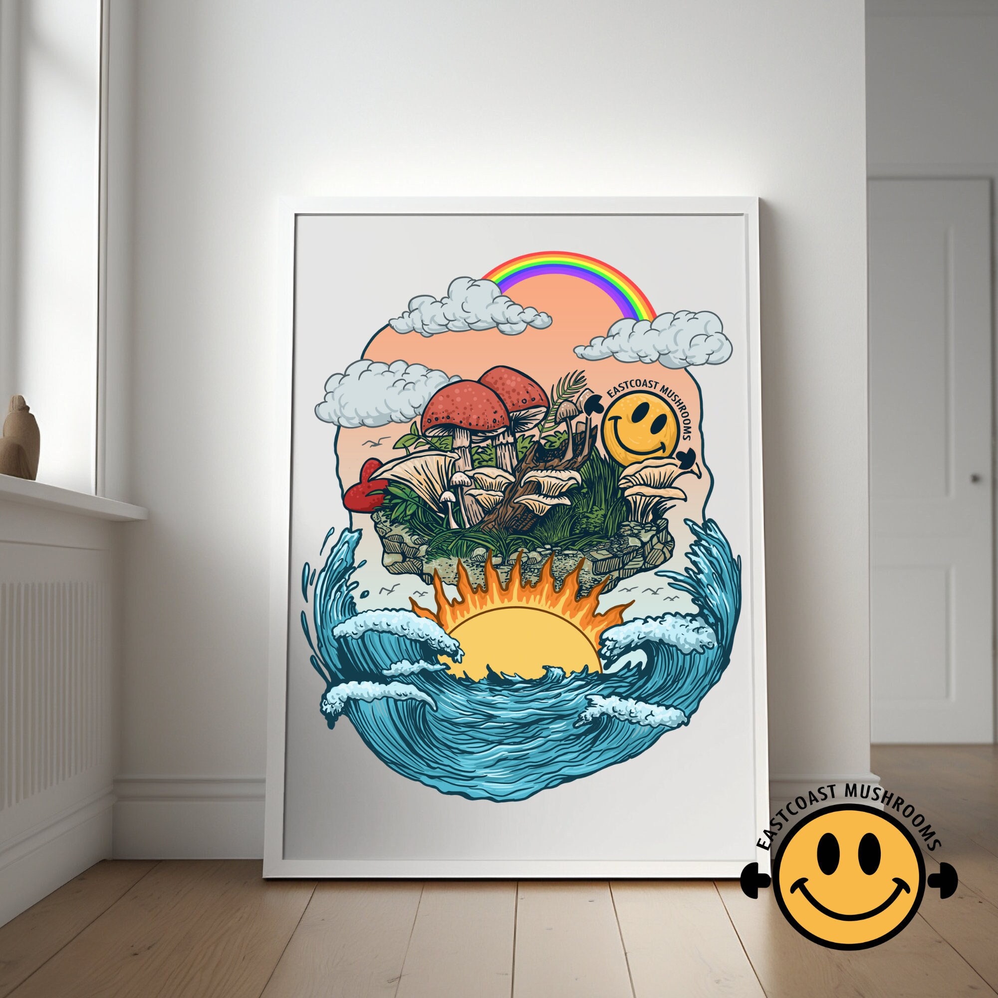 Mushroom Poster | Art Decor Print Canvas Print Wall Art | Poster Print ...